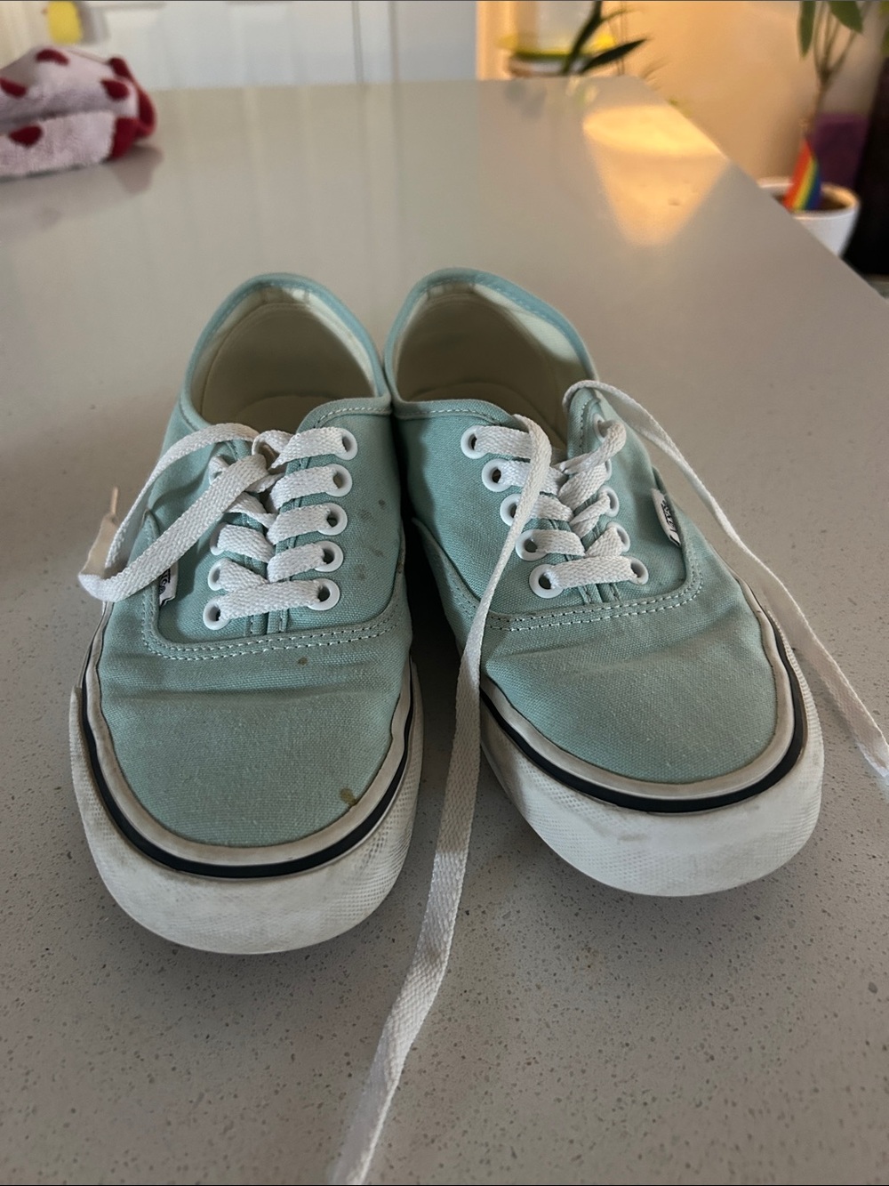 Vans Low-Top Sneakers in Mint Blue
